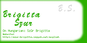 brigitta szur business card